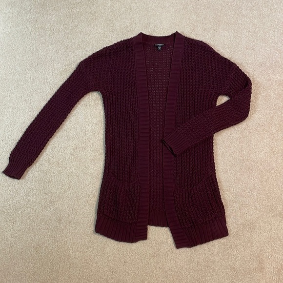 Express waffle knit cardigan - Picture 1 of 3
